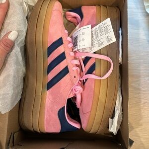 Adidas Gazelle Bold Pink Glow, Victory Blue and Gum